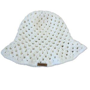 Bucket Hat Crochet Granny Stitch Adult Size White Hat, Brand New Handmade